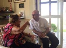 Visitando Dona Mimosa na Barra do Chu, com 100 anos de idade